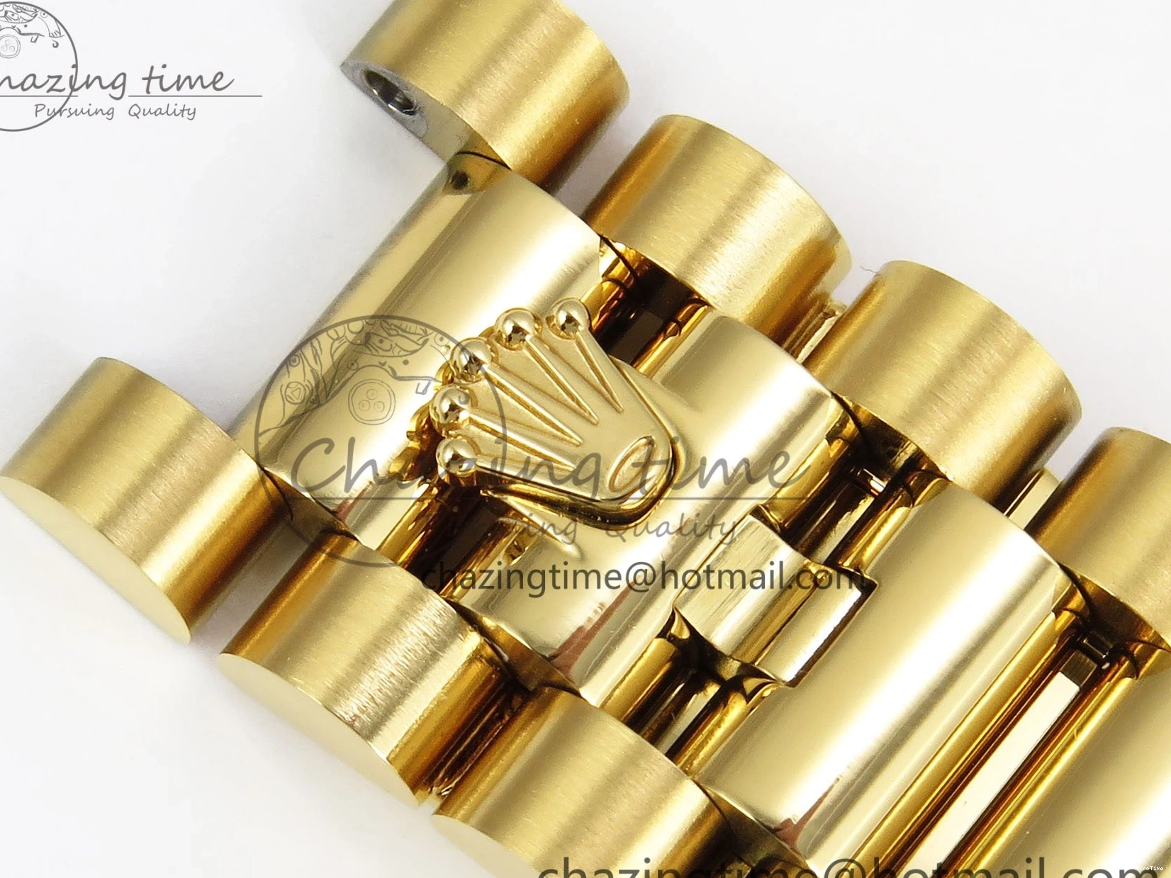 MiroTime 0121 WaterResistant Day Date 36 YG RAF 1:1 Best Edition Brown Oman Dial Diamonds Bezel on YG Bracelet A 1518